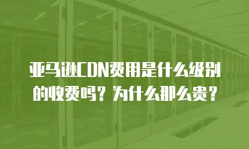 亚马逊CDN费用是什么级别的收费吗？为什么那么贵？