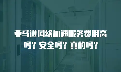 亚马逊网络加速服务费用高吗？安全吗？真的吗？