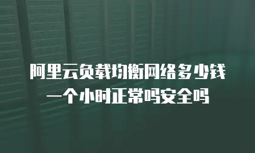 阿里云负载均衡网络多少钱一个小时正常吗安全吗