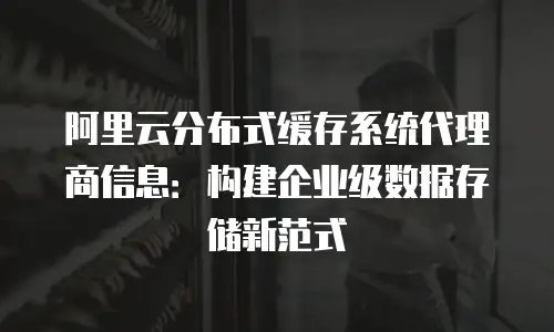 阿里云分布式缓存系统代理商信息：构建企业级数据存储新范式