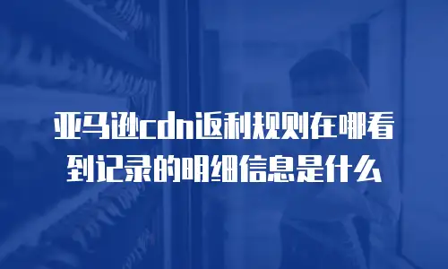 亚马逊cdn返利规则在哪看到记录的明细信息是什么
