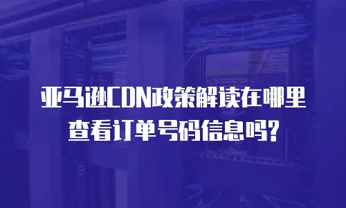 亚马逊CDN政策解读在哪里查看订单号码信息吗?