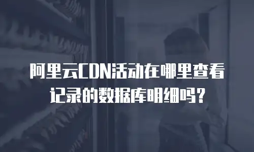 阿里云CDN活动在哪里查看记录的数据库明细吗？