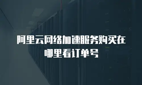 阿里云网络加速服务购买在哪里看订单号