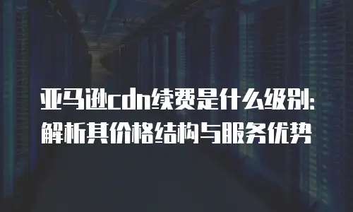 亚马逊cdn续费是什么级别：解析其价格结构与服务优势