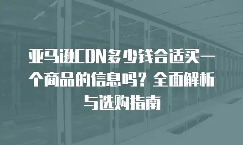 亚马逊CDN多少钱合适买一个商品的信息吗？全面解析与选购指南
