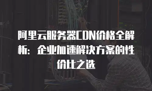 阿里云服务器CDN价格全解析：企业加速解决方案的性价比之选