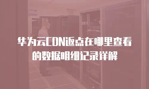 华为云CDN返点在哪里查看的数据明细记录详解