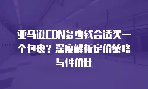 亚马逊CDN多少钱合适买一个包裹？深度解析定价策略与性价比