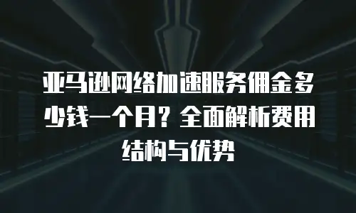 亚马逊网络加速服务佣金多少钱一个月？全面解析费用结构与优势