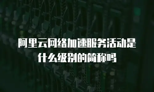 阿里云网络加速服务活动是什么级别的简称吗