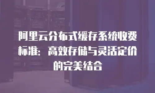 阿里云分布式缓存系统收费标准：高效存储与灵活定价的完美结合