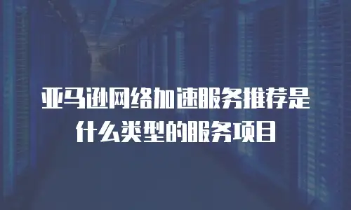 亚马逊网络加速服务推荐是什么类型的服务项目