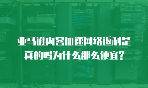 亚马逊内容加速网络返利是真的吗为什么那么便宜?