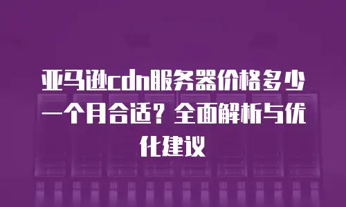 亚马逊cdn服务器价格多少一个月合适？全面解析与优化建议