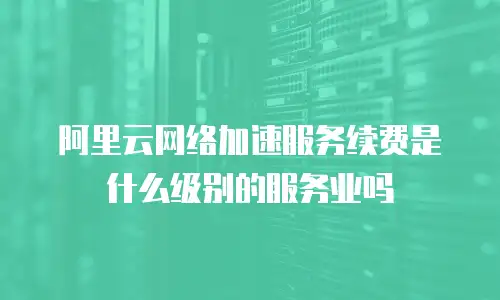 阿里云网络加速服务续费是什么级别的服务业吗