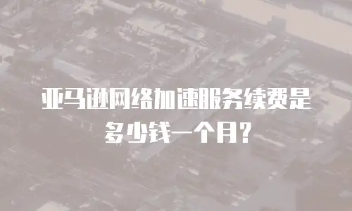 亚马逊网络加速服务续费是多少钱一个月？