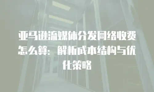 亚马逊流媒体分发网络收费怎么算：解析成本结构与优化策略