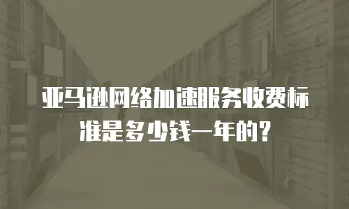 亚马逊网络加速服务收费标准是多少钱一年的？