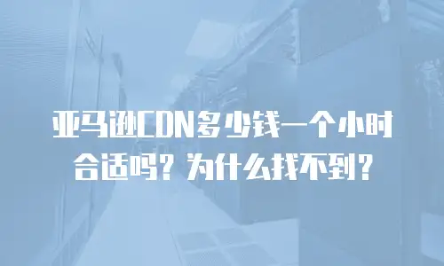 亚马逊CDN多少钱一个小时合适吗？为什么找不到？