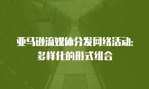 亚马逊流媒体分发网络活动：多样化的形式组合