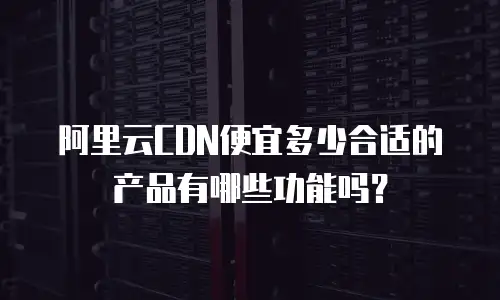 阿里云CDN便宜多少合适的产品有哪些功能吗？