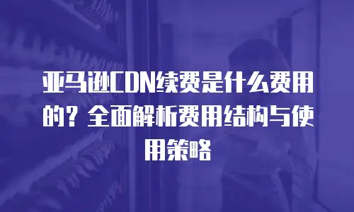亚马逊CDN续费是什么费用的？全面解析费用结构与使用策略