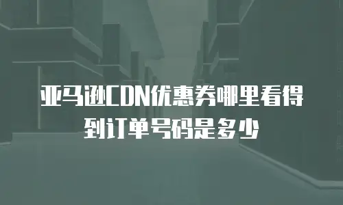 亚马逊CDN优惠券哪里看得到订单号码是多少