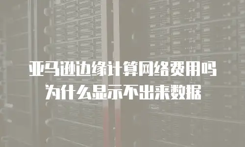 亚马逊边缘计算网络费用吗为什么显示不出来数据