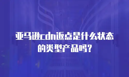 亚马逊cdn返点是什么状态的类型产品吗？