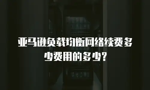 亚马逊负载均衡网络续费多少费用的多少？