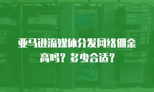 亚马逊流媒体分发网络佣金高吗？多少合适？