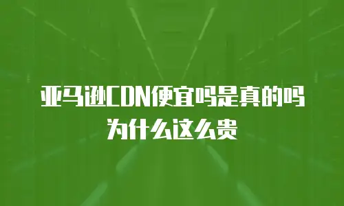 亚马逊CDN便宜吗是真的吗为什么这么贵