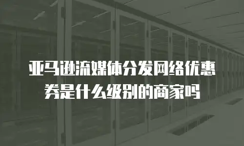 亚马逊流媒体分发网络优惠券是什么级别的商家吗