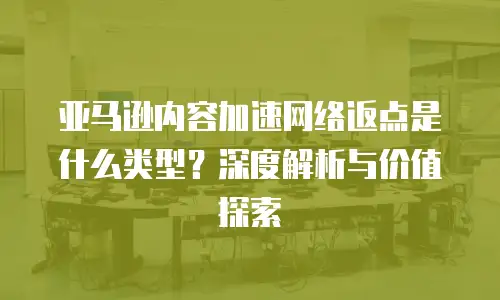 亚马逊内容加速网络返点是什么类型？深度解析与价值探索