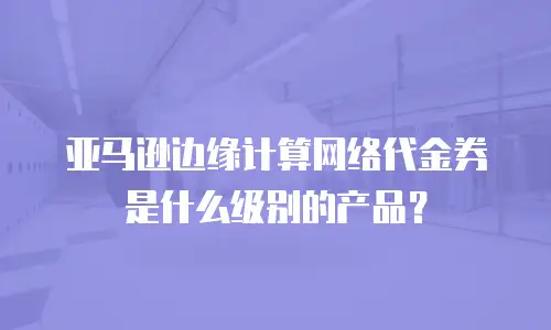 亚马逊边缘计算网络代金券是什么级别的产品？