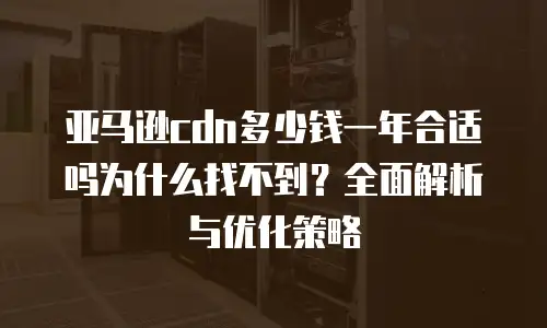 亚马逊cdn多少钱一年合适吗为什么找不到？全面解析与优化策略