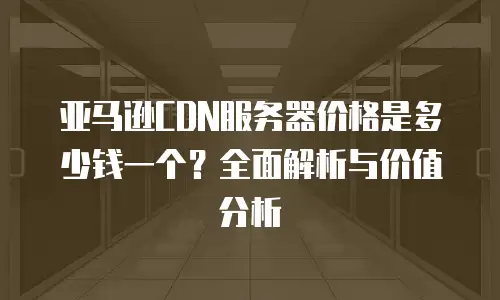 亚马逊CDN服务器价格是多少钱一个？全面解析与价值分析