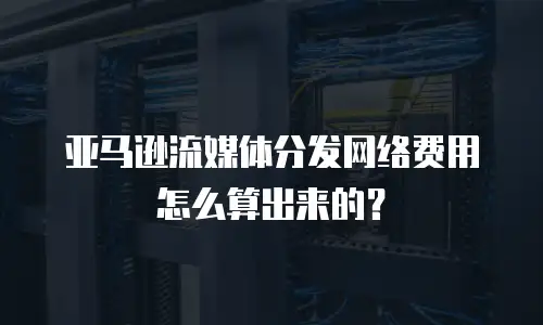 亚马逊流媒体分发网络费用怎么算出来的？