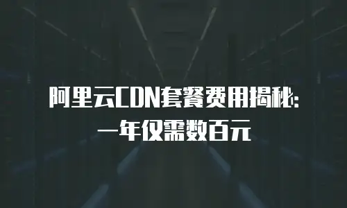阿里云CDN套餐费用揭秘：一年仅需数百元