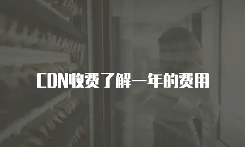 CDN收费了解一年的费用