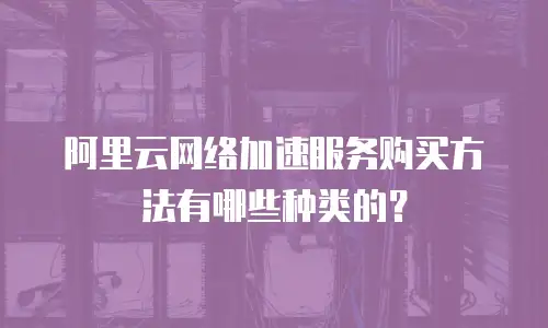 阿里云网络加速服务购买方法有哪些种类的？