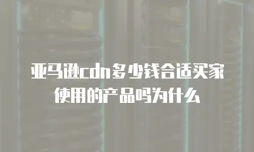 亚马逊cdn多少钱合适买家使用的产品吗为什么