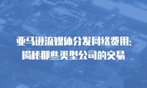 亚马逊流媒体分发网络费用：揭秘那些类型公司的交易