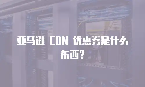 亚马逊 CDN 优惠券是什么东西？