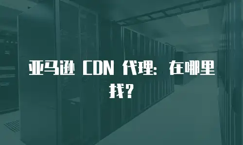 亚马逊 CDN 代理：在哪里找？