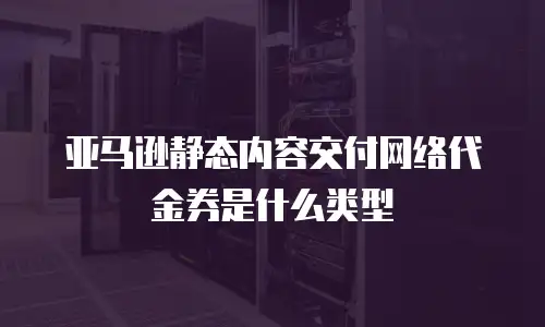 亚马逊静态内容交付网络代金券是什么类型