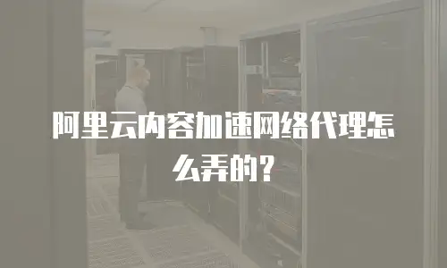 阿里云内容加速网络代理怎么弄的？
