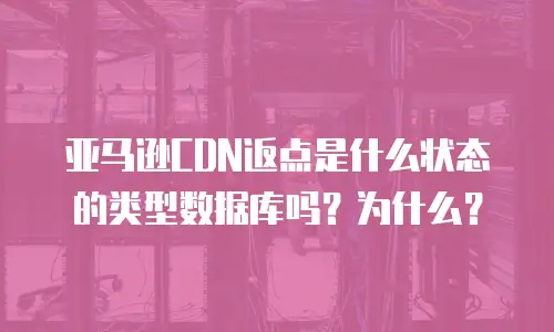 亚马逊CDN返点是什么状态的类型数据库吗？为什么？