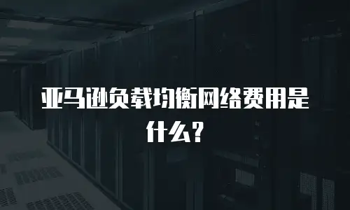 亚马逊负载均衡网络费用是什么？